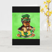 Yorkie Poo Kaart (Gele Bloem)