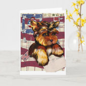 YORKIE POO KAART (Gele Bloem)