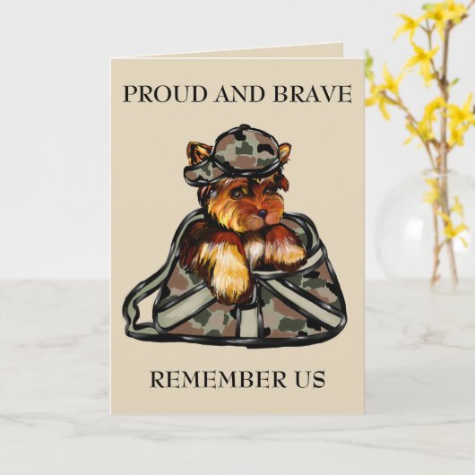 YORKIE POO KAART (Gele Bloem)