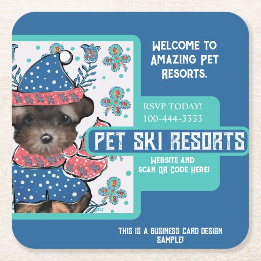 Yorkie Poo Kartonnen Onderzetters (Voorkant)