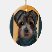YORKIE POO KERAMISCH ORNAMENT (Rechts)
