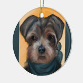 YORKIE POO KERAMISCH ORNAMENT (Links)