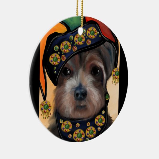 YORKIE POO KERAMISCH ORNAMENT (Rechts)