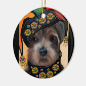 YORKIE POO KERAMISCH ORNAMENT (Links)
