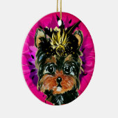 YORKIE POO KERAMISCH ORNAMENT (Rechts)