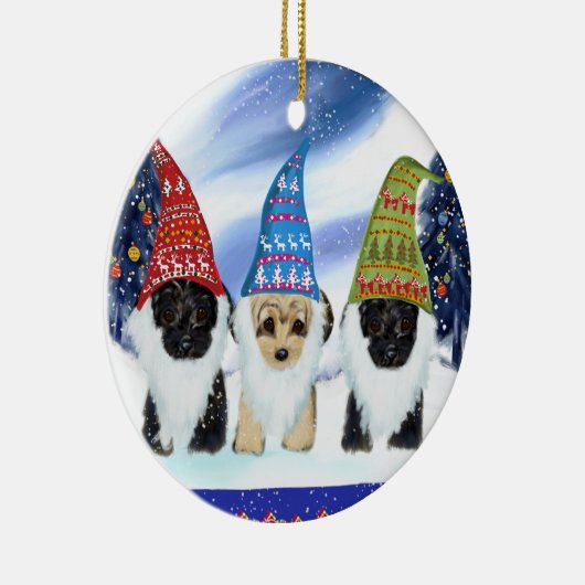 YORKIE POO KERAMISCH ORNAMENT (Rechts)