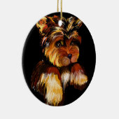 YORKIE POO KERAMISCH ORNAMENT (Rechts)