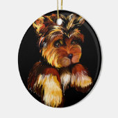 YORKIE POO KERAMISCH ORNAMENT (Links)