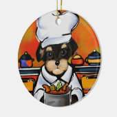 YORKIE POO KERAMISCH ORNAMENT (Links)