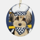 YORKIE POO KERAMISCH ORNAMENT (Links)
