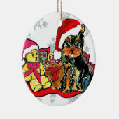 YORKIE POO KERAMISCH ORNAMENT (Rechts)