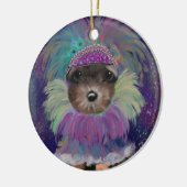 Yorkie Poo Keramisch Ornament (Links)