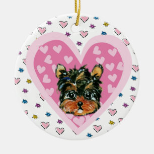 Yorkie Poo Keramisch Ornament