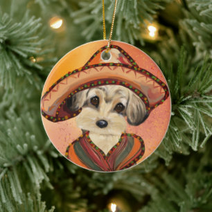 YORKIE POO KERAMISCH ORNAMENT