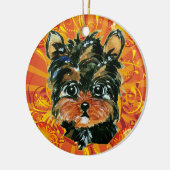 YORKIE POO KERAMISCH ORNAMENT (Links)