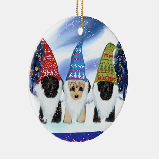 YORKIE POO KERAMISCH ORNAMENT (Rechts)