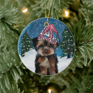 YORKIE POO KERAMISCH ORNAMENT