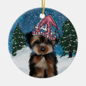 YORKIE POO KERAMISCH ORNAMENT (Voorkant)