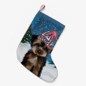 YORKIE POO KLEINE KERSTSOK (Voorkant (Hangend))