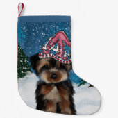 YORKIE POO KLEINE KERSTSOK (Voorkant)