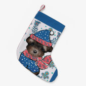 Yorkie Poo Kleine Kerstsok (Voorkant (Hangend))