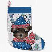 Yorkie Poo  Kleine Kerstsok (Voorkant)