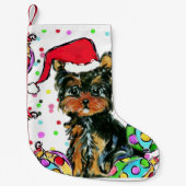 YORKIE POO KLEINE KERSTSOK (Voorkant)