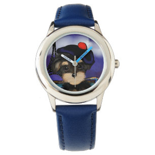 YORKIE POO KUNSTENAAR IN PARIS HORLOGE