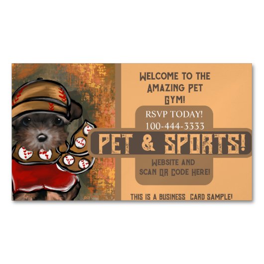 Yorkie Poo Magnetisch Visitekaartje (Voorkant)