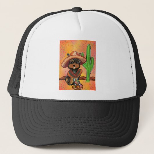 Yorkie poo mexico trucker pet (Voorkant)