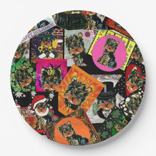 YORKIE POO PAPIEREN BORDJE (Voorkant)