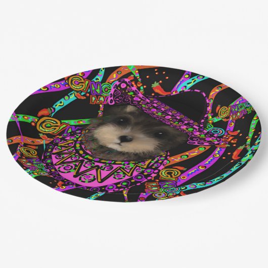 Yorkie Poo Papieren Bordje (Gekanteld)