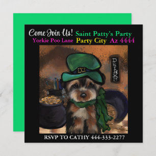 Yorkie Poo Party Kaart
