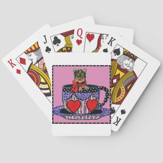 Yorkie Poo Pokerkaarten (Achterkant)