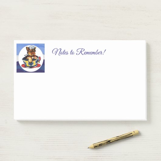 Yorkie Poo Post-it® Notes (Op bureau)