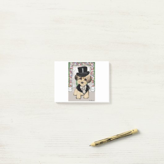 YORKIE POO POST-IT® NOTES (Op bureau)