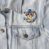 Yorkie Poo Ronde Button 5,7 Cm (In situ)