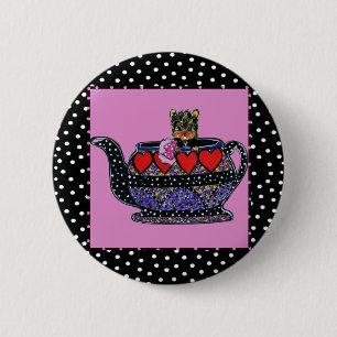 Yorkie Poo Ronde Button 5,7 Cm