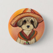 Yorkie Poo Ronde Button 5,7 Cm (Voorkant)