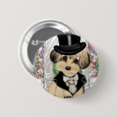 YORKIE POO RONDE BUTTON 5,7 CM (Voorkant /achterkant)