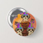 Yorkie Poo Ronde Button 5,7 Cm (Voorkant /achterkant)