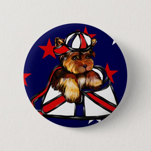 YORKIE POO RONDE BUTTON 5,7 CM (Voorkant)