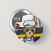 Yorkie Poo Ronde Button 5,7 Cm (Voorkant /achterkant)