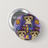 Yorkie Poo Ronde Button 5,7 Cm (Voorkant /achterkant)