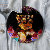 Yorkie Poo Ronde Button 6,0 Cm (In situ)