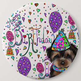 Yorkie Poo Ronde Button 6,0 Cm