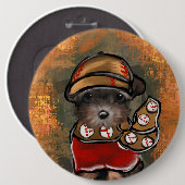 Yorkie Poo Ronde Button 6,0 Cm (Voorkant /achterkant)