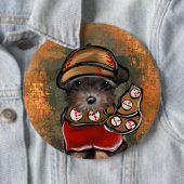 Yorkie Poo Ronde Button 6,0 Cm (In situ)