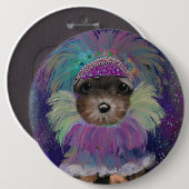 Yorkie Poo Ronde Button 6,0 Cm (Voorkant /achterkant)