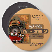 Yorkie Poo Ronde Button 6,0 Cm (Voorkant /achterkant)